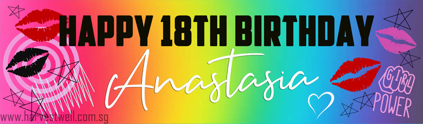 Girl Power Birthday Customized Banner Girl Power Birthday Customized Banner